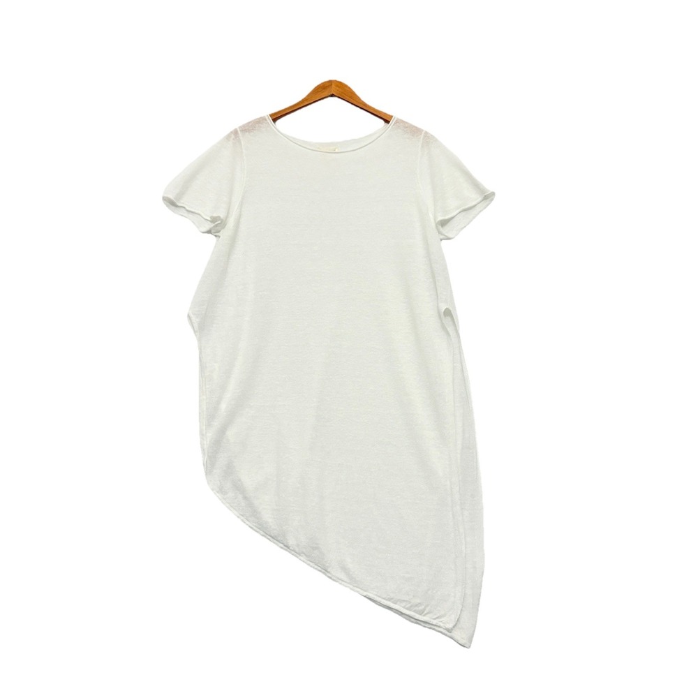 Eileen Fisher White Asymmetrical Tunic